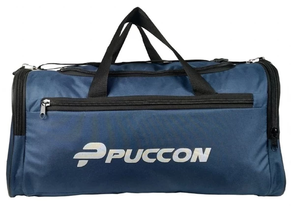 Puccon Erkek Lacivert Tatil Seyahat Spor Çantası - El ve Omuz Askılı Çanta - 2