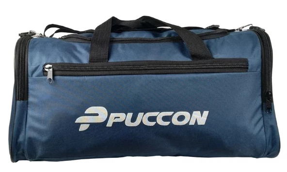 Puccon Erkek Lacivert Tatil Seyahat Spor Çantası - El ve Omuz Askılı Çanta - 3
