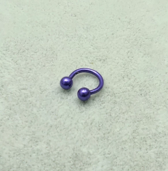 316L CERRAHİ ÇELİK PİERCİNG 6 MM DİŞ,DUDAK,KIKIRDAK,TRAGUS,KAŞ,KULAK SMİLEY PİERCİNG-0VP138 - 2