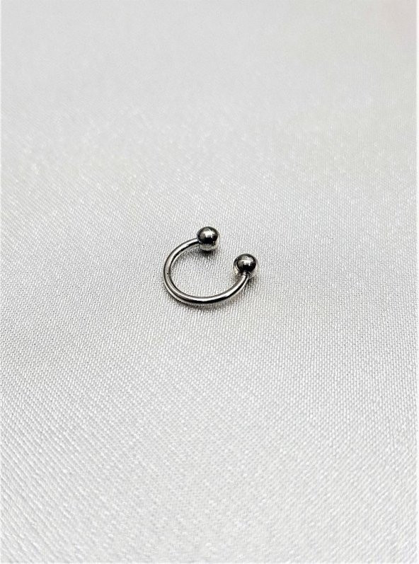 316L CERRAHİ ÇELİK PİERCİNG 8 MM SMİLEY, TRAGUS, DUDAK, KIKIRDAK, TRAGUS, KAŞ, KULAK PİERCİNG-0VP145 - 4