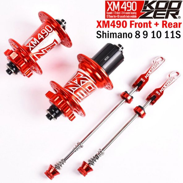 Koozer Xm490 Ön Arka Rulmanlı Göbek Seti 32 Delik Qr Mandallı 6 Vida Disk Uyumlu - 9