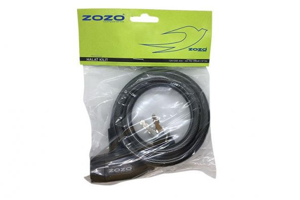 Zozo Anahtarlı Bisiklet Kilidi 12x1200mm - 3