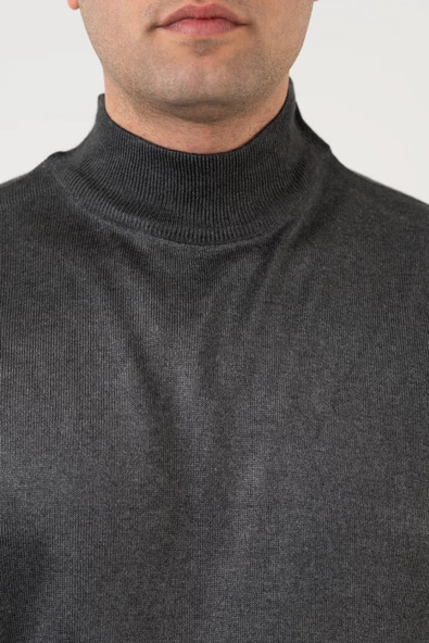 KLASİK KESİM YARIM BALIKÇI YÜNLÜ ERKEK TRİKO KAZAK - 12