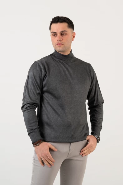 KLASİK KESİM YARIM BALIKÇI YÜNLÜ ERKEK TRİKO KAZAK - 10