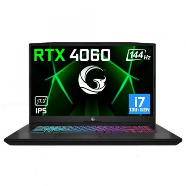 Game Garaj Slayer3 7XL-4060 C2 Intel i7 13700H 32GB RAM 1TB SSD RTX4060 17.3" FHD IPS 144Hz FreeDOS Dizüstü Bilgisayar + Çanta