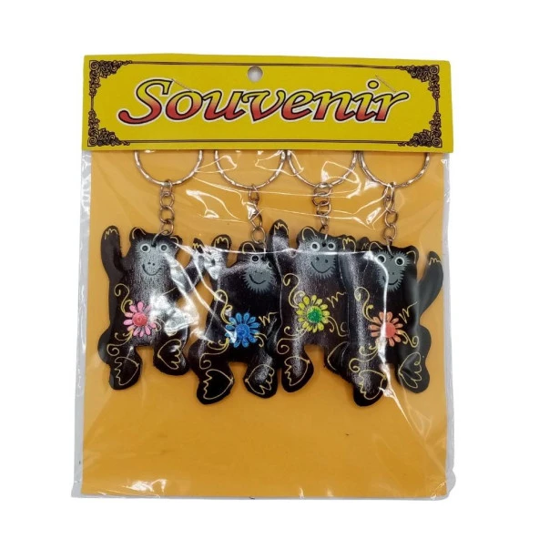 Hindistan Cevizi Maymun Anahtarlık Dörtlü Hediyelik Paket - Resim 2