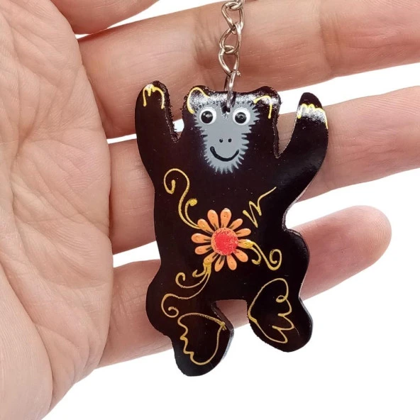 Hindistan Cevizi Maymun Anahtarlık Dörtlü Hediyelik Paket - Resim 3