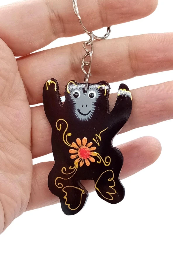 Hindistan Cevizi Maymun Anahtarlık Dörtlü Hediyelik Paket - Resim 6