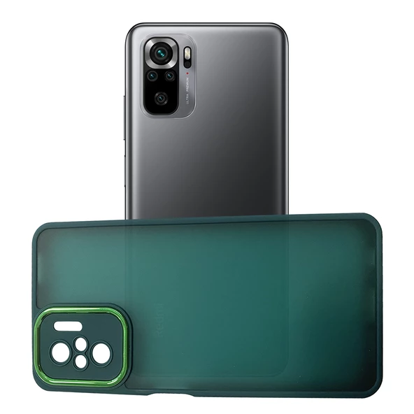 Xiaomi Redmi Note 10 / 10s Kılıf Freya Lazer Lens Kamera Çerçeveli Silikon Kapak - 9