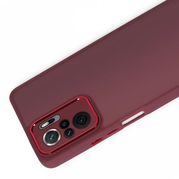 Xiaomi Redmi Note 10 / 10s Kılıf Freya Lazer Lens Kamera Çerçeveli Silikon Kapak - 3