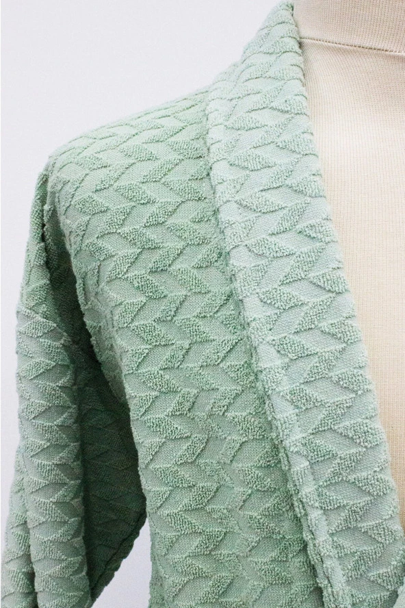 DURNES Gala Majestic Seri Pamuklu Bornoz Haki  ( 100 COTTON) - 2