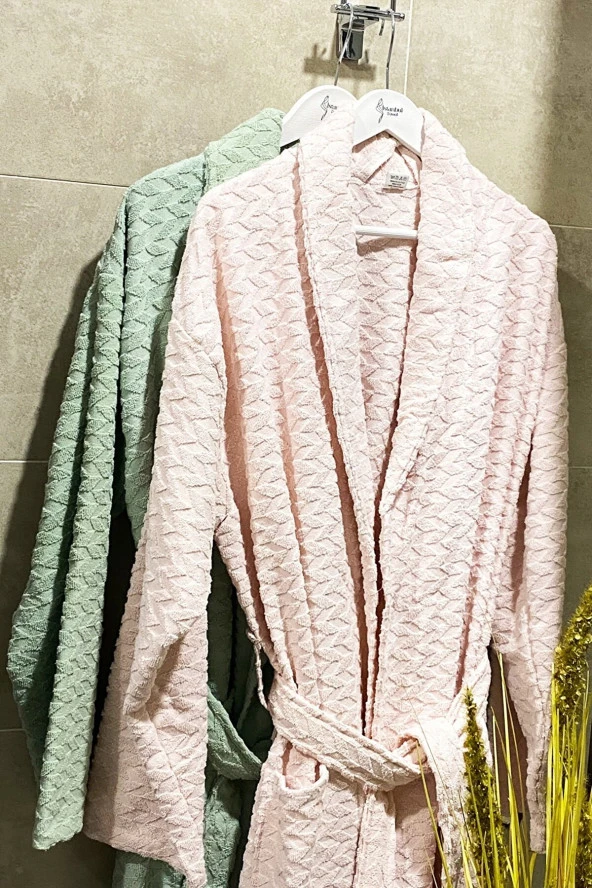 DURNES Gala Majestic Seri Pamuklu Bornoz Haki  ( 100 COTTON) - 5