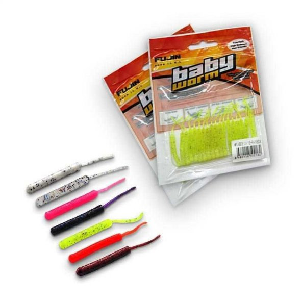 Fujin Baby Worm 5.2 cm Floating LRF Silikonu Pearl White