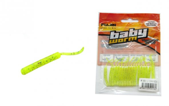 Fujin Baby Worm 5.2 cm Floating LRF Silikonu Yellow - 2