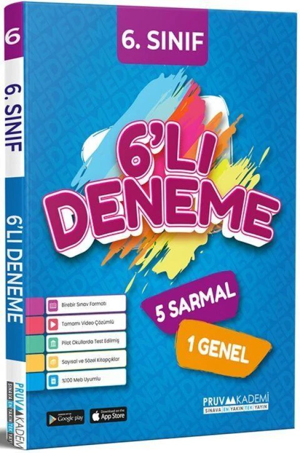 6. Sınıf Tüm Dersler 6 lı Deneme Pruva Akademi