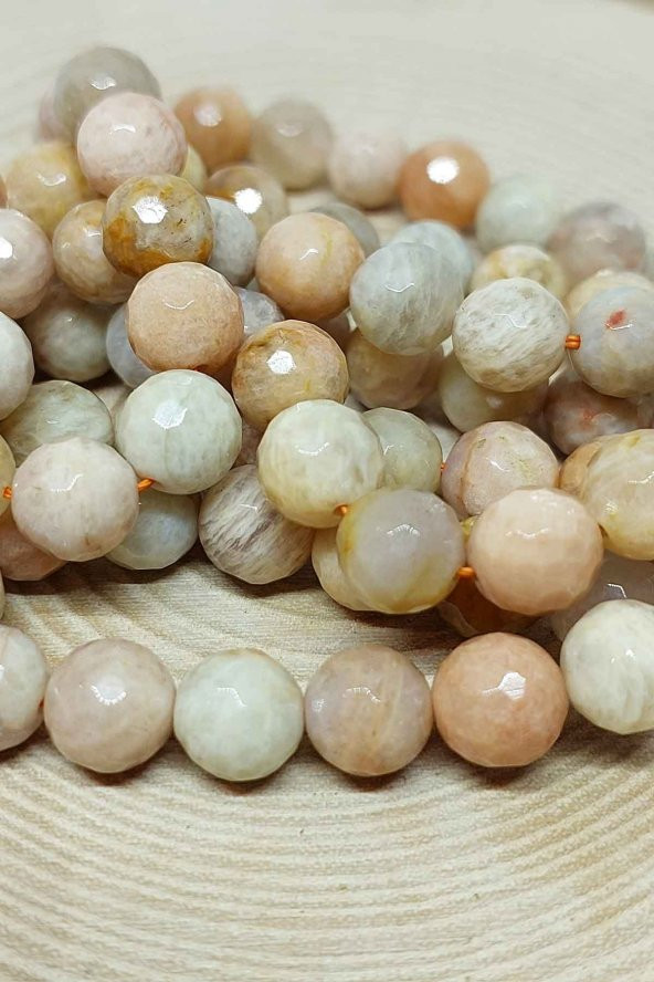 Güneş Taşı Faset Kesim Dizi 8mm - 4