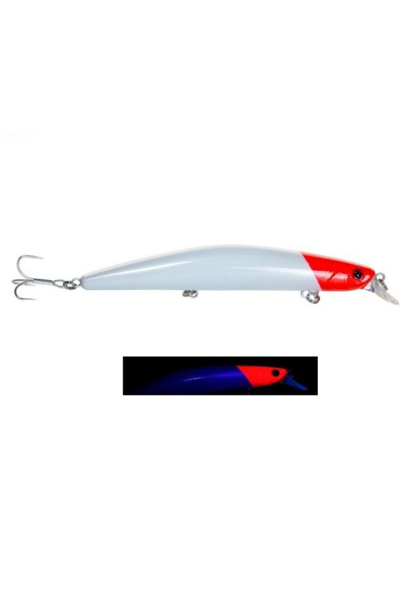 Fujin Z-Bass Minnow 125F 21gr Maket Balık 163 UV Red Head