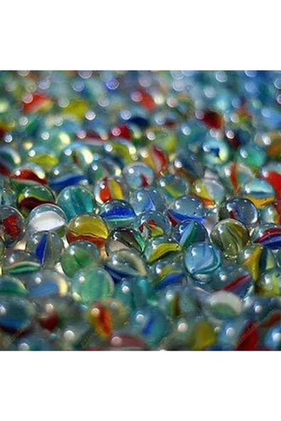 25 Adet Karışık Renk Cam Misket Bilye Oyuncak Cam Bilya Gülle - 4