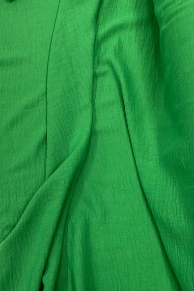 Keten Kumaş - Organik Kumaş - Perde Kumaşı - Ince Keten - Kıyafet Için Kumaş Örtü Çimen Yeşili 41 - 2