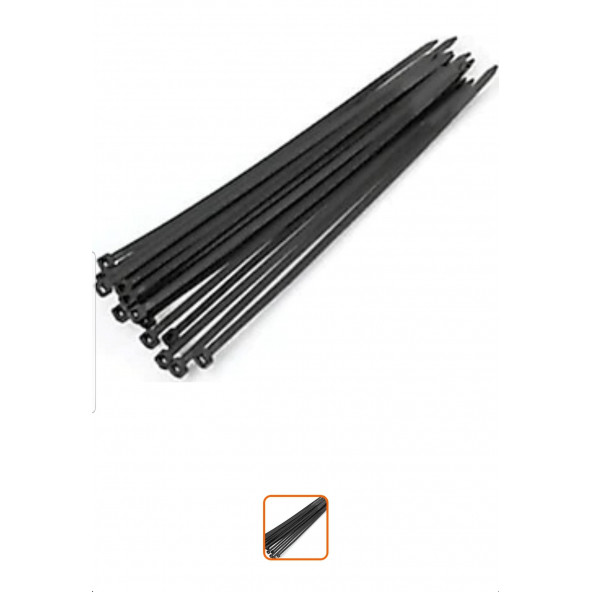Zenith Kablo Bağı & Plastik Kelepçe & Cırt Kelepçe 4,8 x 380 mm Siyah 100 Adet ZENİTH