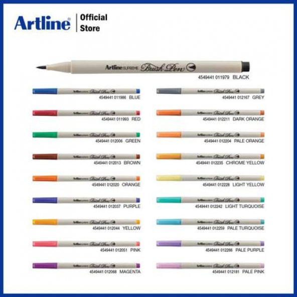 Artline Supreme Brush Uçlu Kalem Pastel Kahve (12 li paket) LV-A-EPFS-F P.BROWN