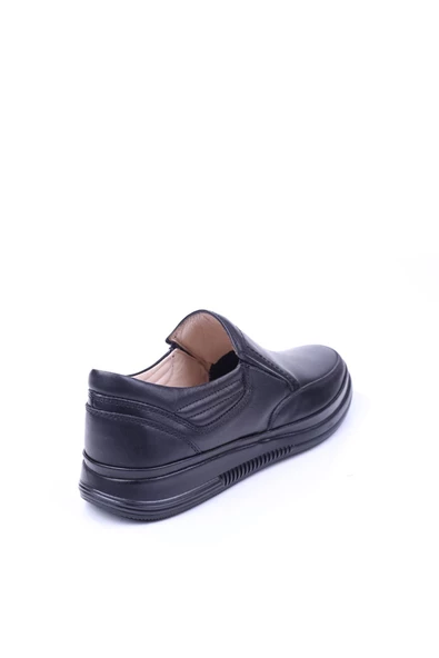 Voyager 2667 Erkek Hakiki Deri Günlük Siyah Ortopedik Ayakkabı - 3