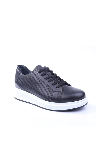 Voyager 5809 Siyah Erkek Hakiki Deri Poli Taban Ayakkabı ürün görseli 1