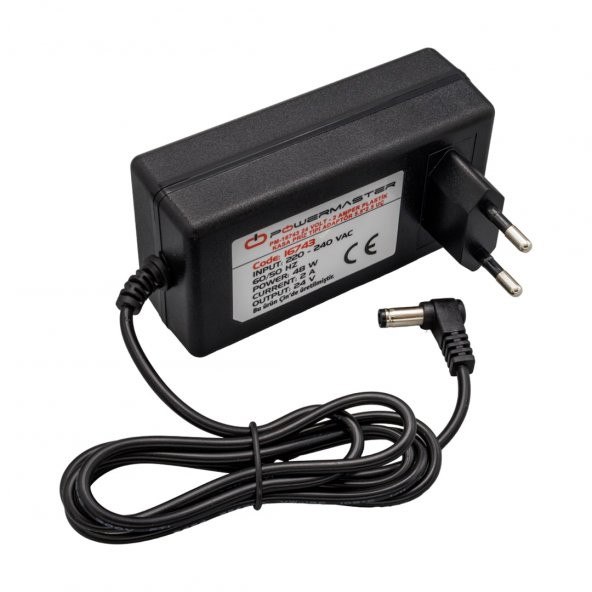 Ayt Powermaster Pm-16743 24 Volt 2 Amper 5.5 2.5 Uçlu Plastik Kasa Priz Tipi Adaptör - 3