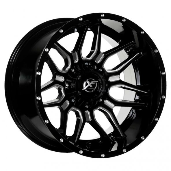 EMR-222-02 12.0×20-6×139.7 ET-44 110 Glossy Black+Milling Jant 4 adet