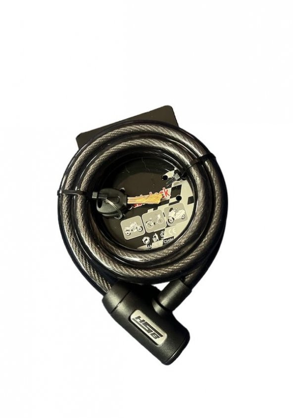 HALAT KİLİT 20X150 ÇELİK BİSİKLET VE MOTOSİKLETLER İÇİN
