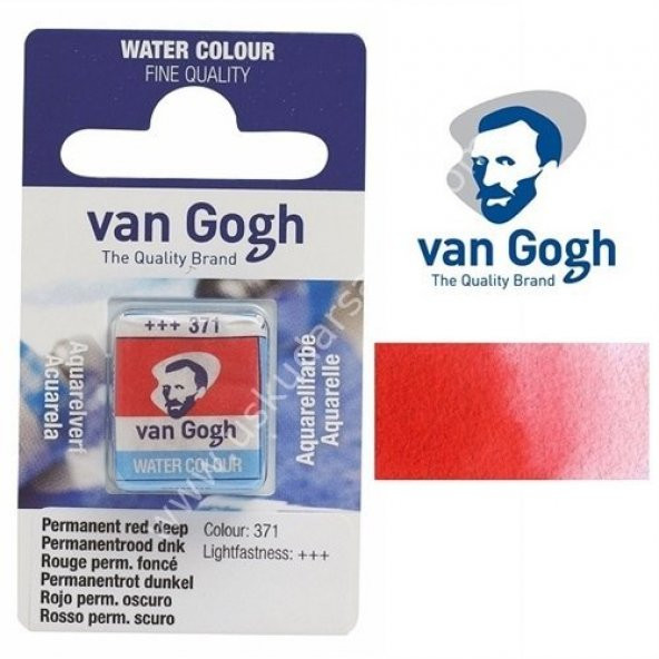 Talens Van Gogh Tablet Suluboya 1/2 Perm. Red Deep- 371 - 1
