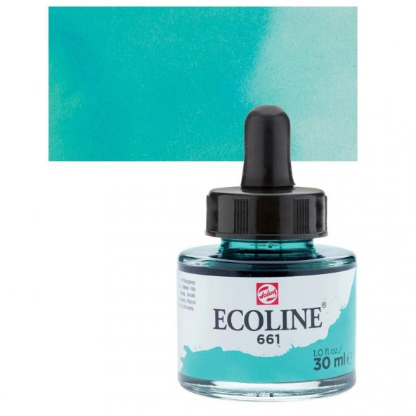 Talens Ecoline Sıvı Suluboya 30 ml. 661 Turkuaz Green ürün görseli 1