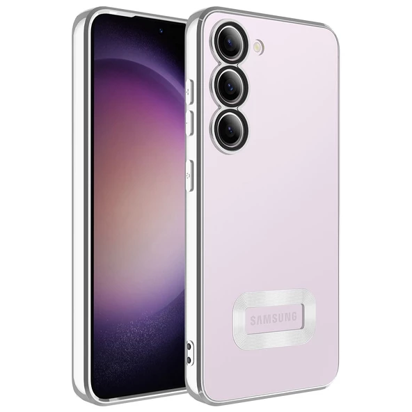 Galaxy S23 Plus Kılıf Kamera Korumalı Logo Gösteren Zore Omega Kılıf - Resim 5