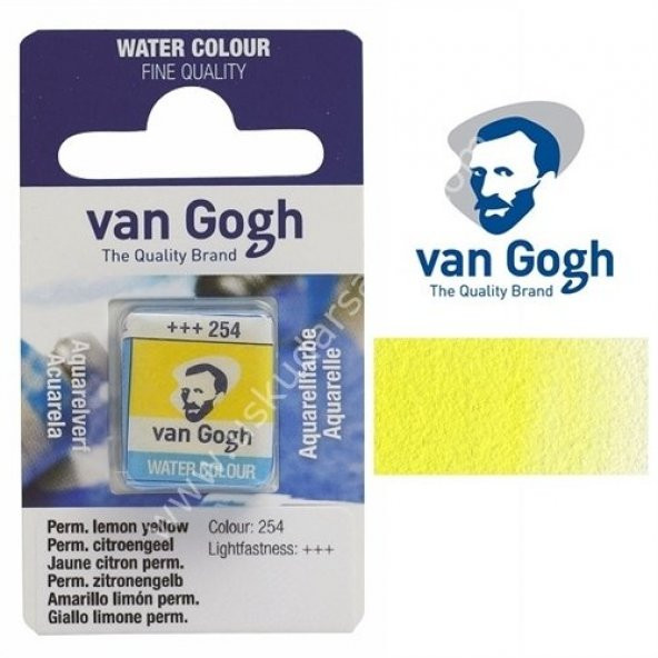 Talens Van Gogh Tablet Suluboya 1/2 Perm.Lemon Yellow.- 254