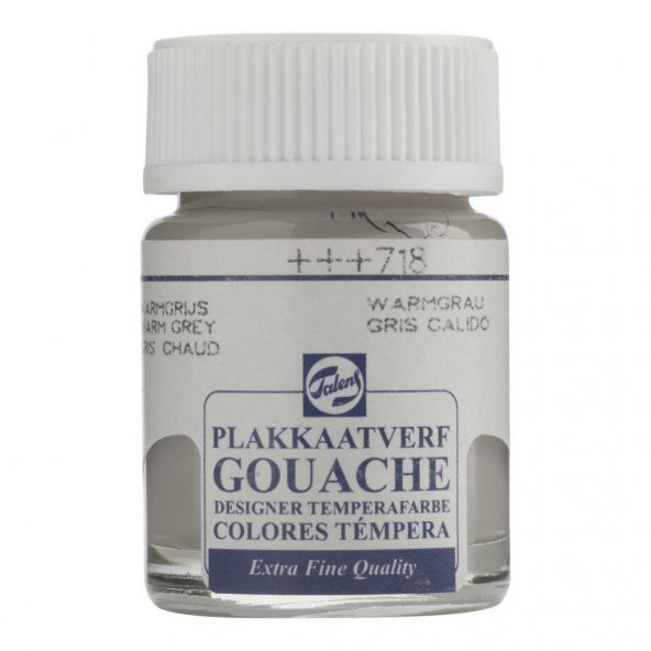 Talens Guaj Boya Cam Şişe 16ml 718 Warm Grey ürün görseli 1