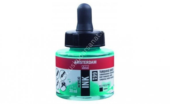 Amsterdam Sıvı Akrilik Mürekkep 30ml 661 Turquoise Green ürün görseli 1