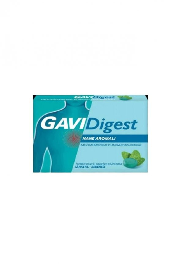 GaviDigest Nane Aromalı 12 Pastil - Şekersiz - SKT: 10/2025