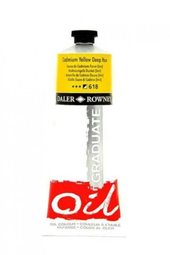D.Rowney Graduate Yağlı Boya 200ml 618 Cadmium Yellow Deep Hue ürün görseli 1