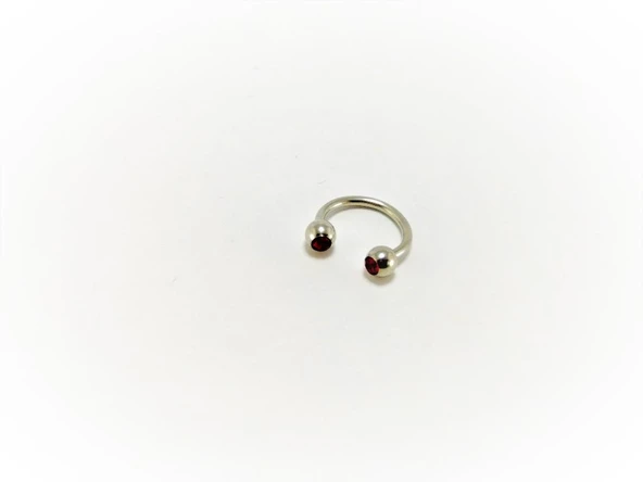 316L CERRAHİ ÇELİK 8 MM TAŞLI DİŞ, DUDAK, KIKIRDAK, TRAGUS, KAŞ, KULAK SMİLEY PİERCİNG-0VP146 - 8