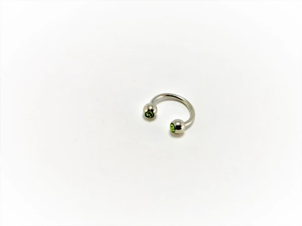 316L CERRAHİ ÇELİK 8 MM TAŞLI DİŞ, DUDAK, KIKIRDAK, TRAGUS, KAŞ, KULAK SMİLEY PİERCİNG-0VP146 - 3