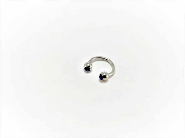316L CERRAHİ ÇELİK 8 MM TAŞLI DİŞ, DUDAK, KIKIRDAK, TRAGUS, KAŞ, KULAK SMİLEY PİERCİNG-0VP146 - 10