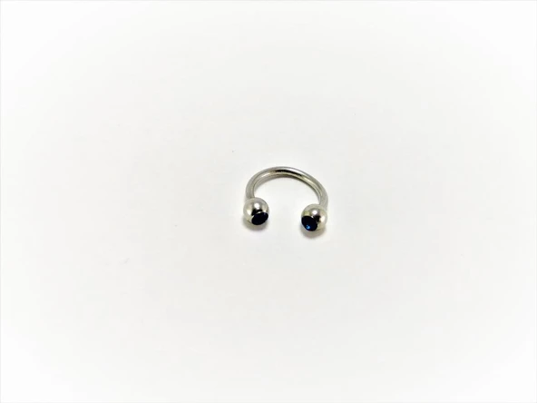 316L CERRAHİ ÇELİK 8 MM TAŞLI DİŞ, DUDAK, KIKIRDAK, TRAGUS, KAŞ, KULAK SMİLEY PİERCİNG-0VP146 - 11