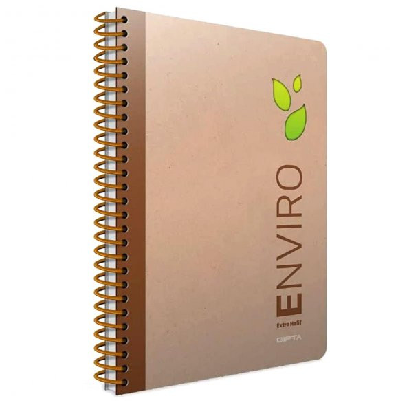 Gıpta Enviro A4 120 Yaprak Sert Karton Kapak Spiralli Defter Kareli - 1
