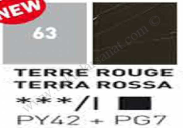 Pebeo Studio Akrilik Boya 100ml Tüp 63 Terra Rossa ürün görseli 1