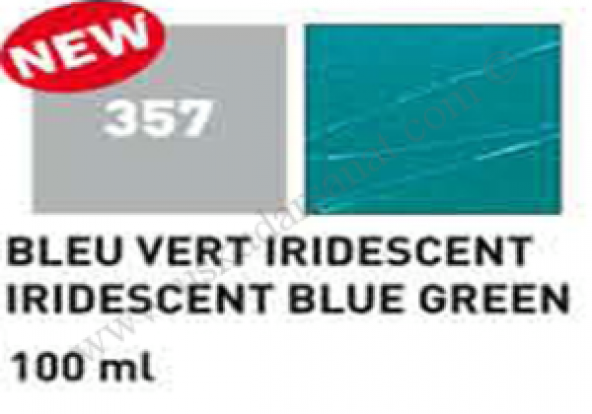 Pebeo Studio Akrilik Boya 100ml Tüp 357 Blue Green metallic ürün görseli 1