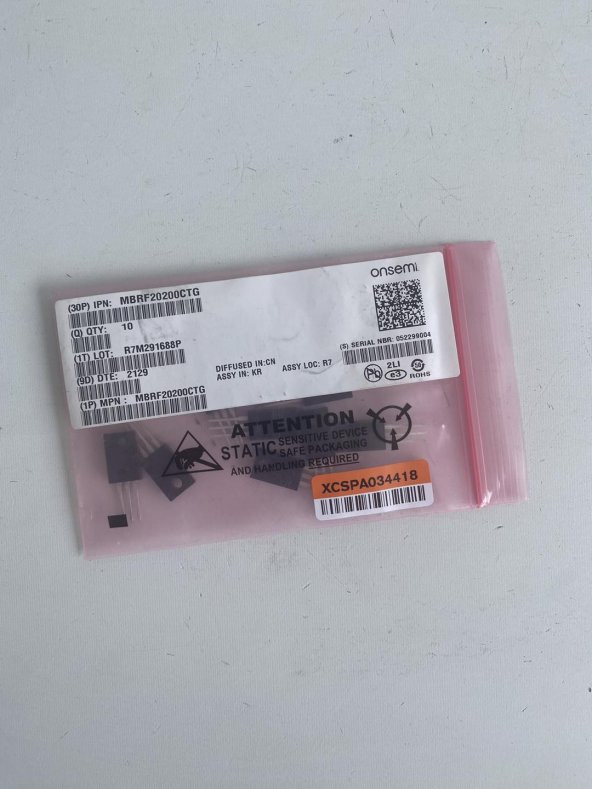 Onsemi MBRF20200CTG Schottky Diyot 10 Adet - 2