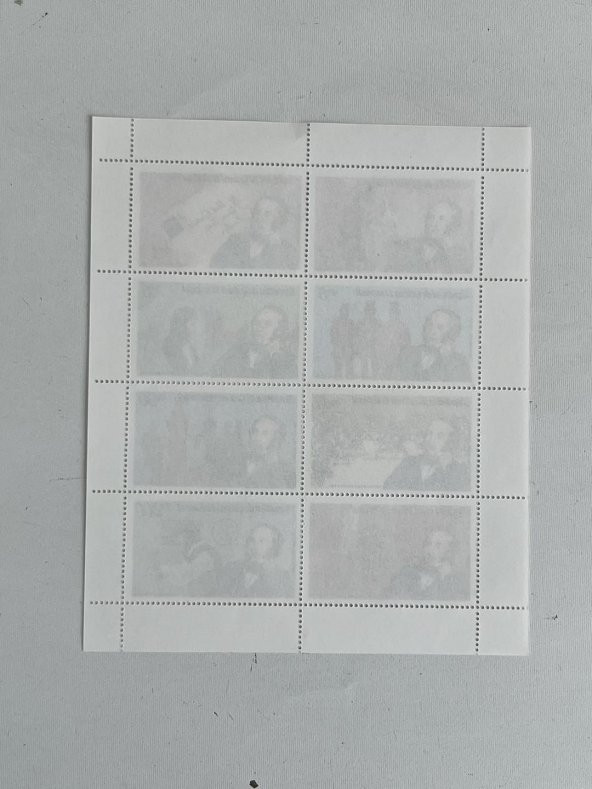 Sir Rowland Hill Londra Temalı Ekvator Ginesi Damgasız 8'li Blok Pul - Resim 5