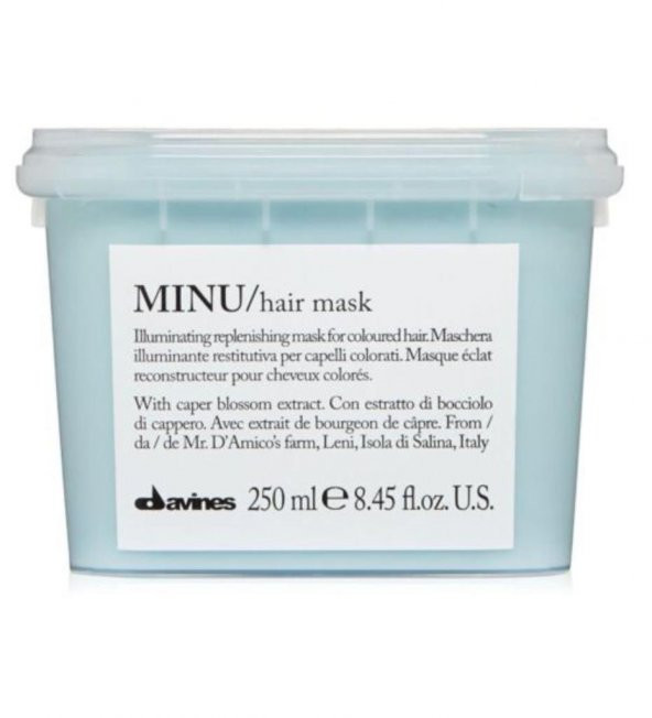 Davines Minu Hair Mask Boyalı Saçlar için Koruyucu Saç Maskesi 250 ML