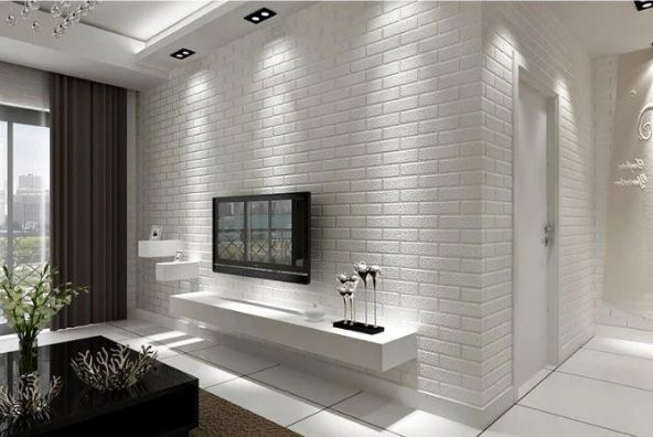 Renkli Duvarlar Kendinden Yapışkanlı Boyanabilir Esnek Panel Duvar Kağıdı Paneli - 8