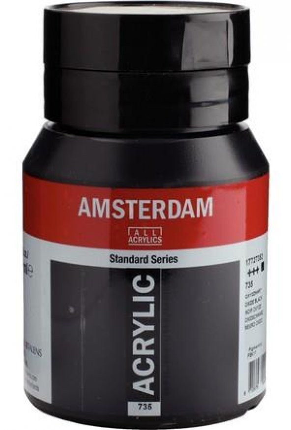 Amsterdam Akrilik Boya 500ml 735 Oxide black ürün görseli 1